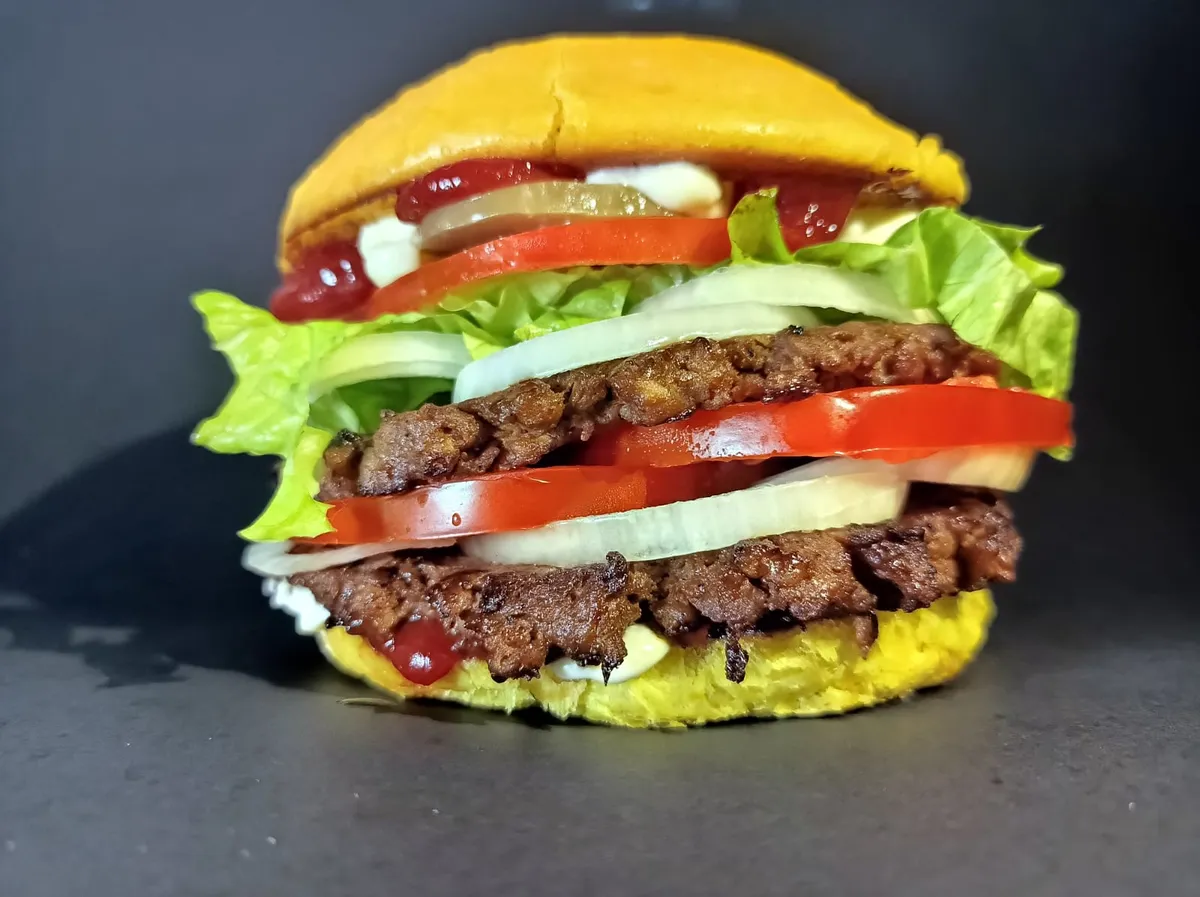 Hamburguesa vegana doble de Un Amor de Vegano